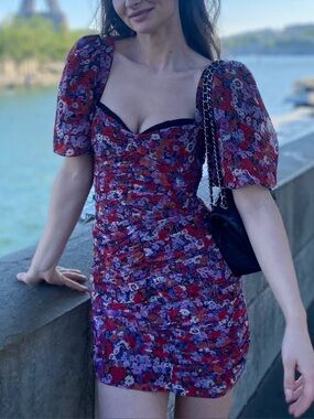 Zara floral mini dress  size XS